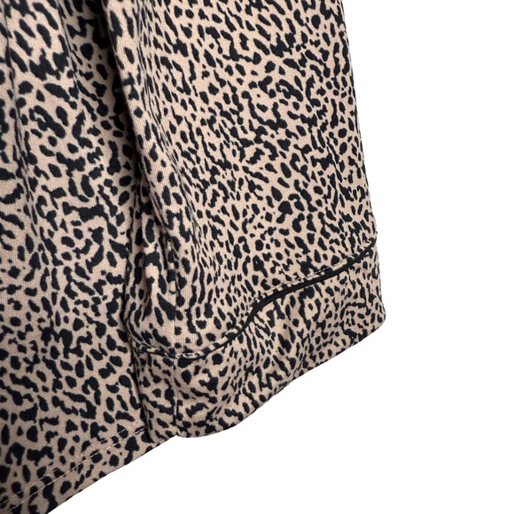 Alfani Intimates Leopard Long Sleeve Button Down Pajama Top & Bottoms Set XL Pjs - Picture 7 of 16